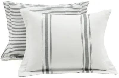 Farmhouse Stripe Reversible Cotton Comforter 2-Pc Set