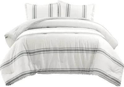 Farmhouse Stripe Reversible Cotton Comforter 2-Pc Set