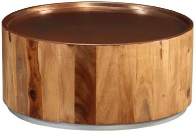 vidaXL Coffee Table Solid Sheesham Wood and Steel 26.8"