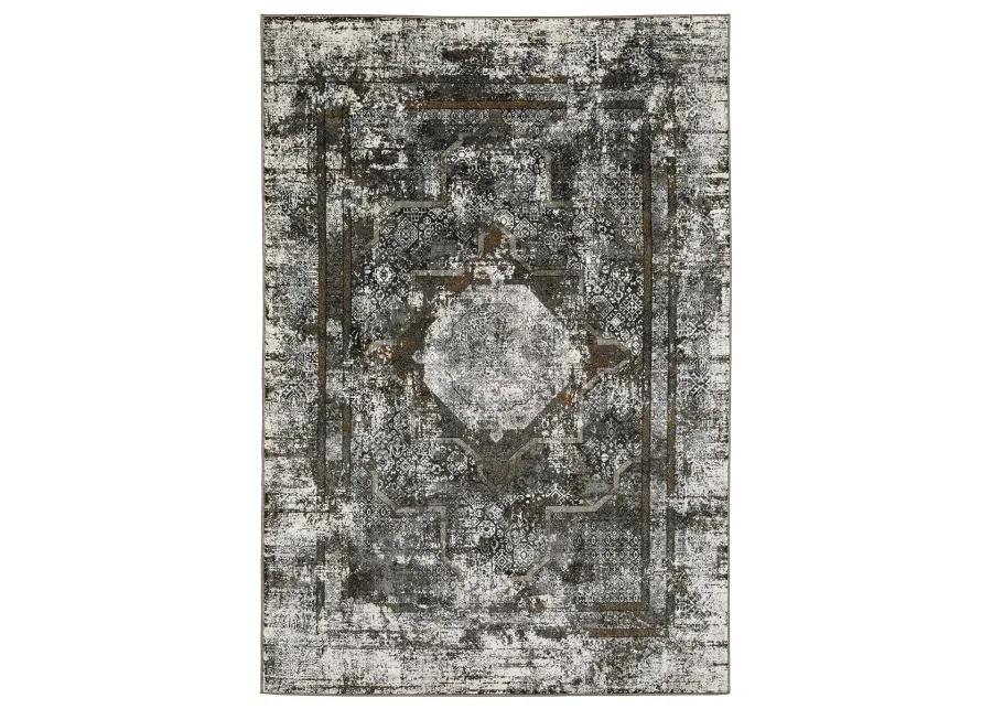 Gemini 9'10" x 12'10" Char Rug