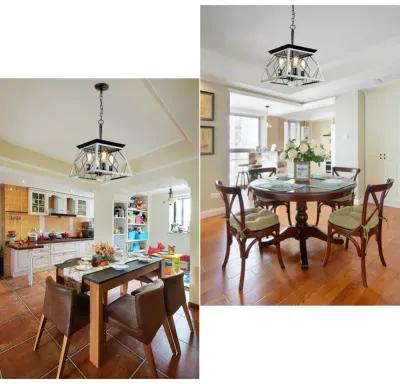 4-Light Farmhouse Chandeliers For Dining Room(No Bulbs)