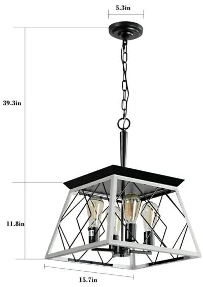 4-Light Farmhouse Chandeliers For Dining Room(No Bulbs)