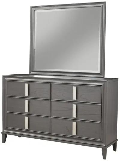 Lorraine 6 Drawer Dresser, Dark Grey