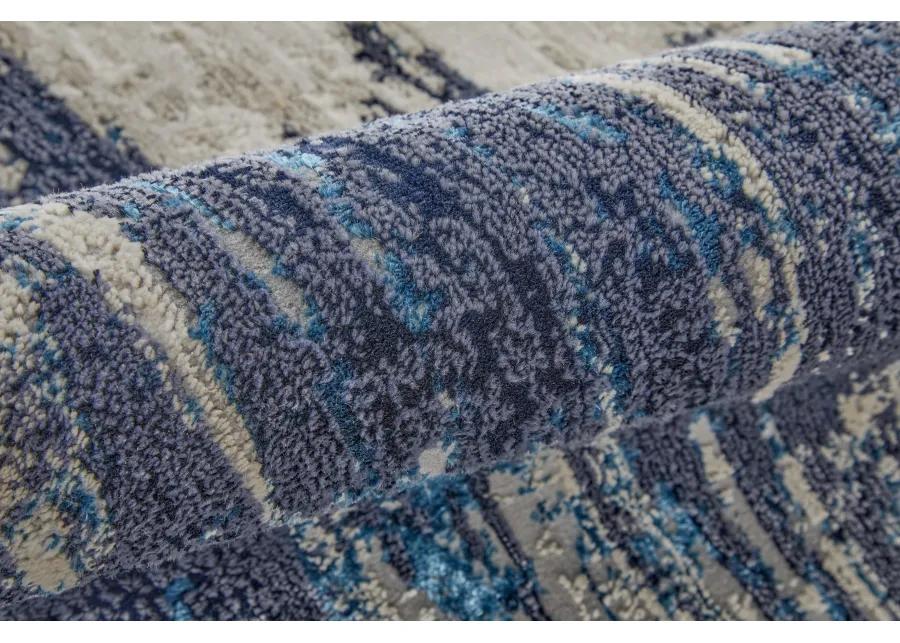 Indio 39GYF Tan/Blue/Ivory 2'10" x 7'10" Rug