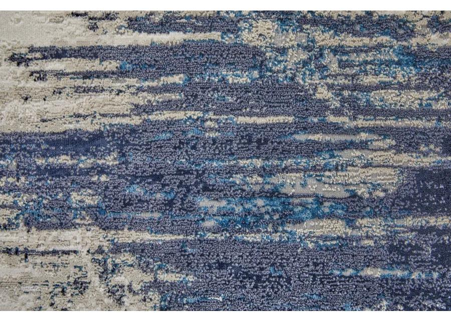 Indio 39GYF Tan/Blue/Ivory 2'10" x 7'10" Rug