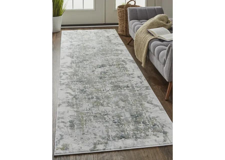 Atwell 3146F 2'8" x 8' Green/Gray/Ivory Runner