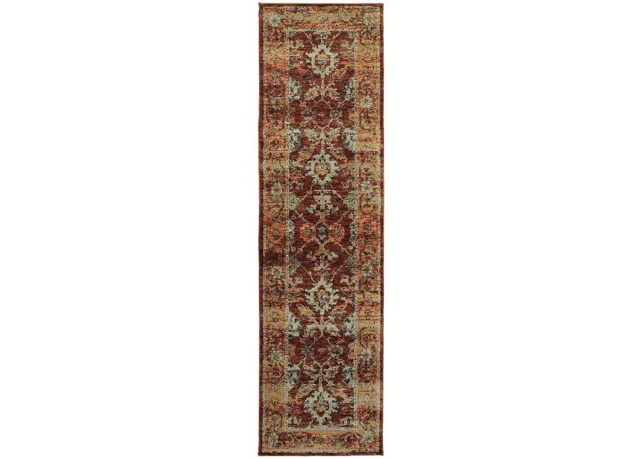 Andorra 1'10" x 3'2" Red Rug