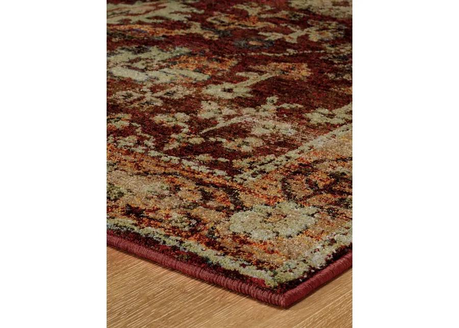 Andorra 1'10" x 3'2" Red Rug