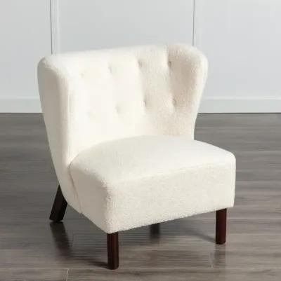 Upholstered Armless Sherpa Sofa Chair