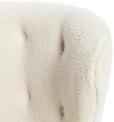 Upholstered Armless Sherpa Sofa Chair