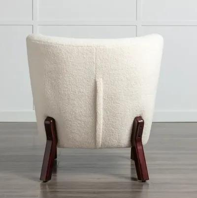 Upholstered Armless Sherpa Sofa Chair