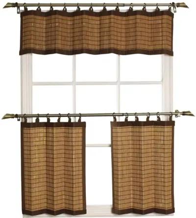 Versailles Valance Patented Ring Top Bamboo Panel Series - 12x72'', Colonial