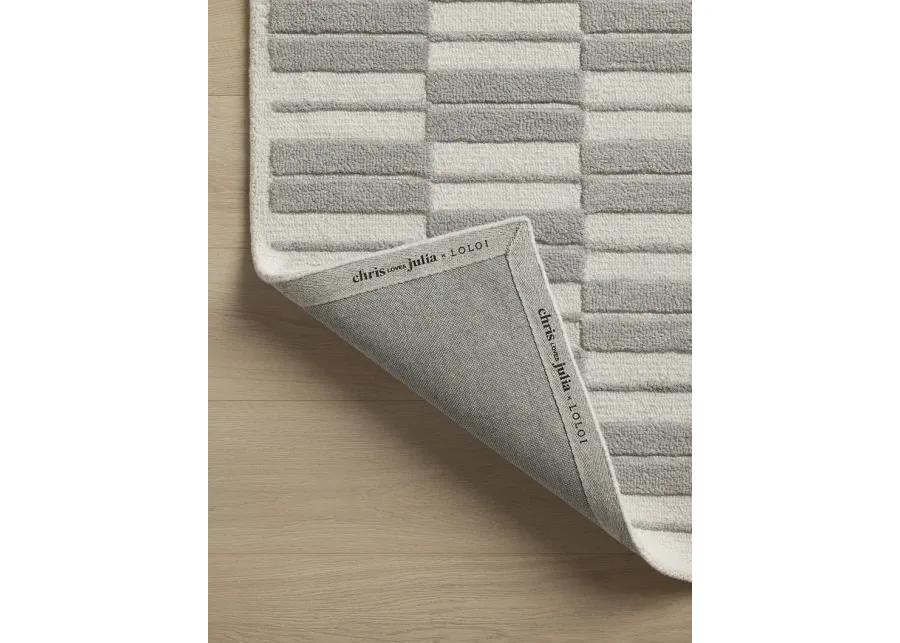 Bradley BRL-03 Ivory / Gray 11''6" x 15' Rug by Chris Loves Julia