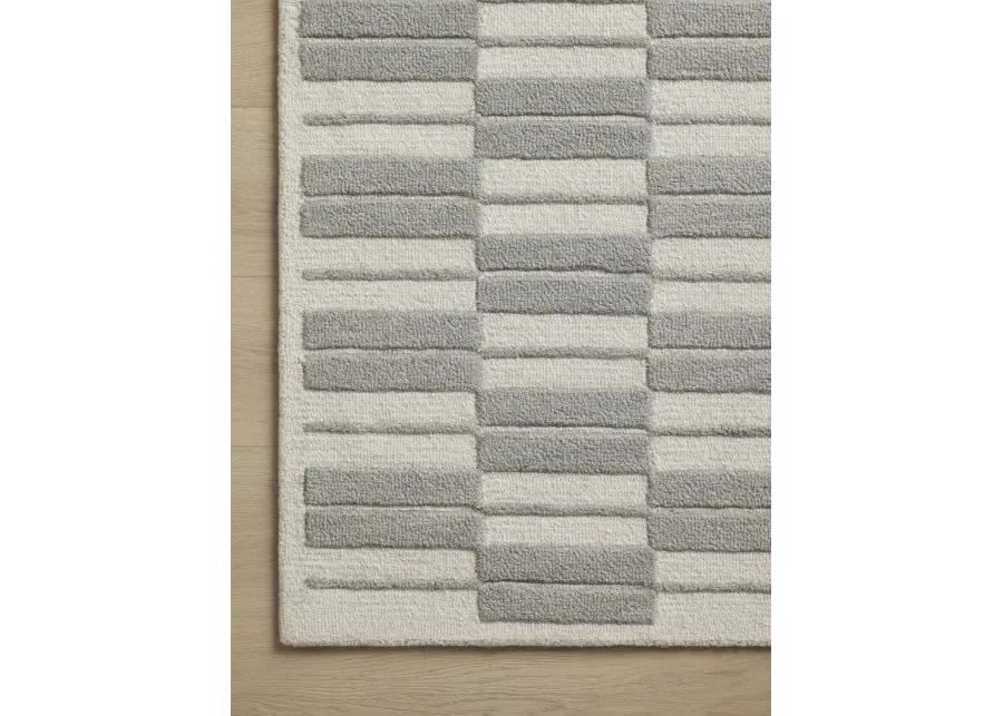 Bradley BRL-03 Ivory / Gray 11''6" x 15' Rug by Chris Loves Julia