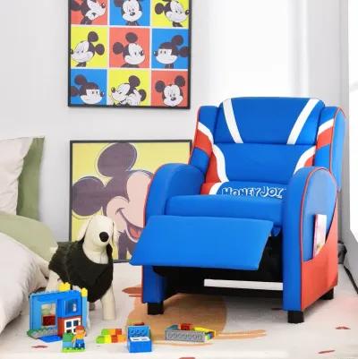 Kids Leather Recliner Chair with Side Pockets