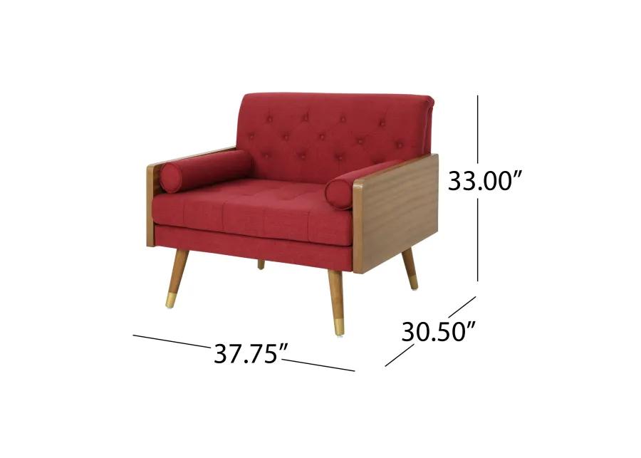 Merax Wooden Frame Soft Cushion Sofa Chair