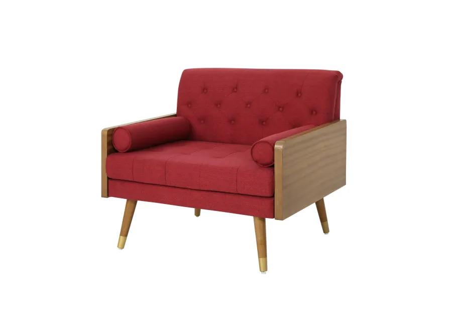 Merax Wooden Frame Soft Cushion Sofa Chair