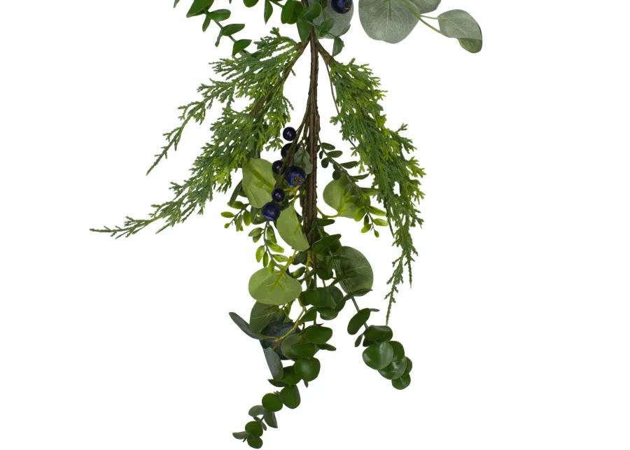 5ft Blueberry Eucalyptus Pine Artificial Christmas Garland - Unlit