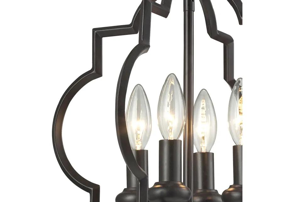 Chandette 14'' Wide 4-Light Bronze Chandelier