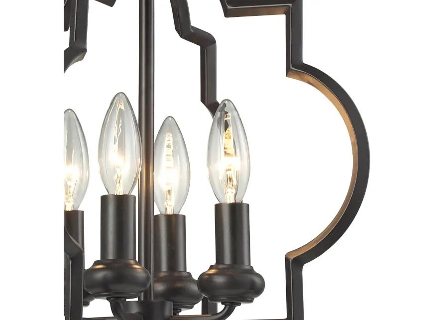 Chandette 14'' Wide 4-Light Bronze Chandelier