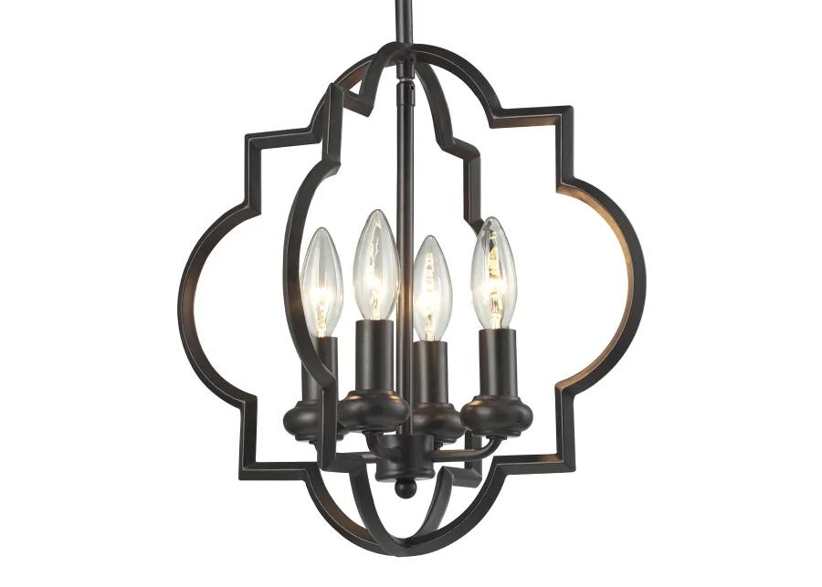 Chandette 14'' Wide 4-Light Bronze Chandelier