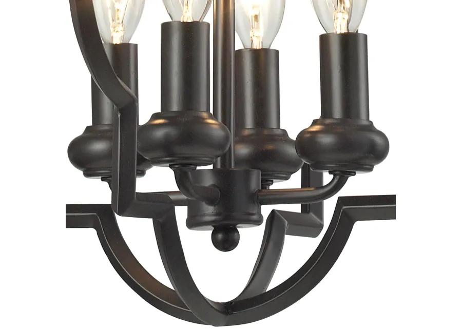 Chandette 14'' Wide 4-Light Bronze Chandelier