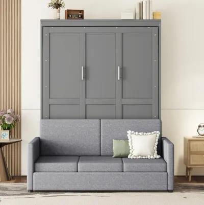 Merax Murphy Bed Cabinet Wall Bed with Cushion