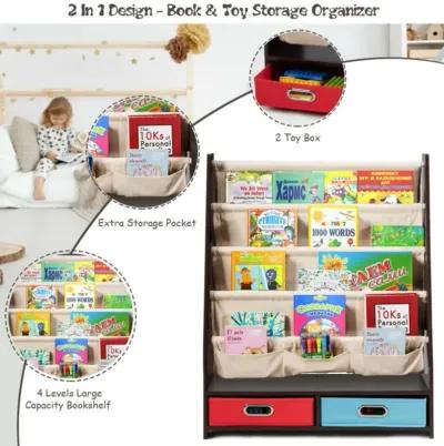 Hivvago Kids Book and Toys Organizer Shelves