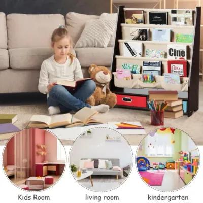 Hivvago Kids Book and Toys Organizer Shelves