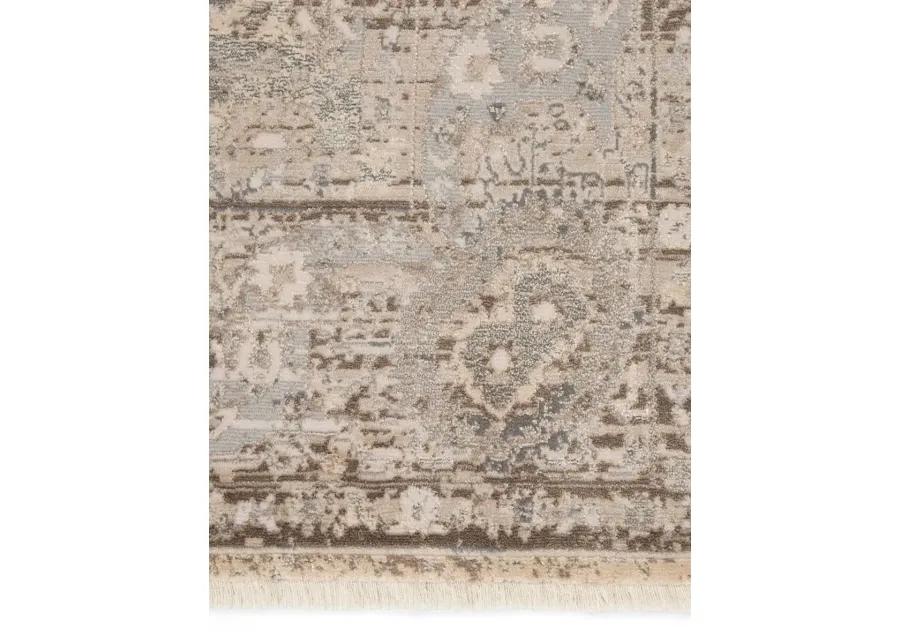 Vienne Baptiste Gray 2'6" x 12' Runner Rug