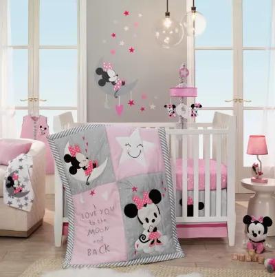 Disney Baby Minnie Mouse Pink 4-Piece Nursery Crib Bedding Set by Lambs & Ivy