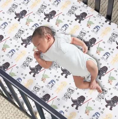 Lambs & Ivy Star Wars Classic 3-Piece Baby Crib Bedding Set - Yoda/Darth Vader