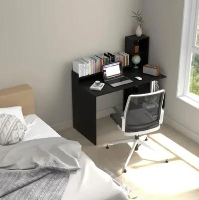 Hivvago Modern Computer Desk with Storage Bookshelf and Hutch for Home Office