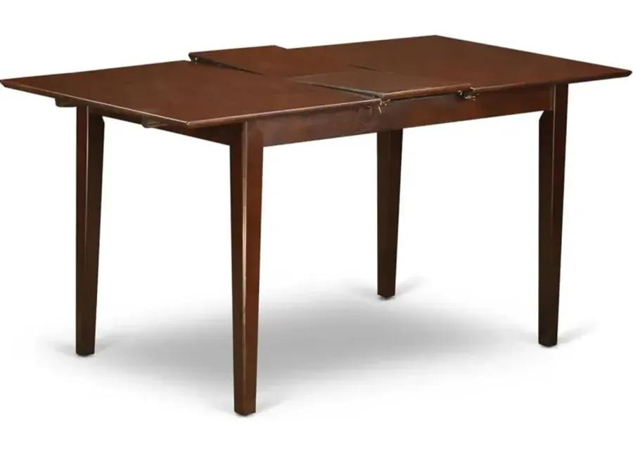 5 Piece Kitchen Table Set Contains a Rectangle Dining Table with Butterfly Leaf