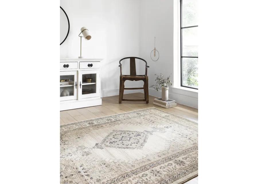 Teagan TEA02 Oatmeal/Ivory 3'4" x 5'7" Rug