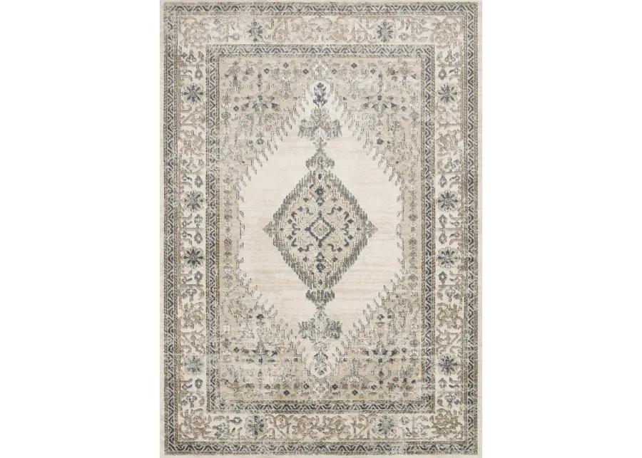 Teagan TEA02 Oatmeal/Ivory 3'4" x 5'7" Rug