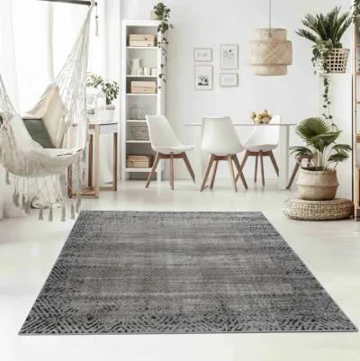 Sakarya Abstract Geometric Brown Black Indoor Area Rug