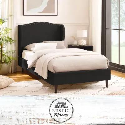 Rustic Manor Ciana Linen Platform Bed