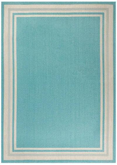 James Modern Border Stripe Indoor/Outdoor Area Rug