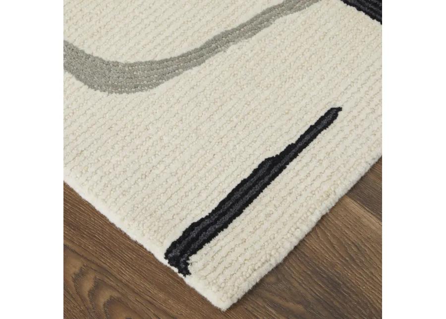 Maguire 8905F Ivory/Gray/Black 9' x 12' Rug