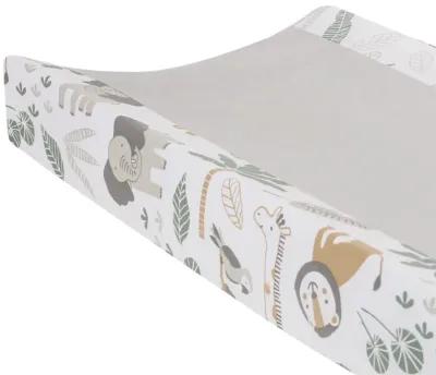 Lambs & Ivy Jungle Friends Soft, Warm & Cozy Safari Changing Pad Cover - Gray