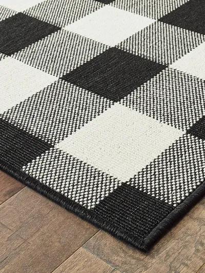 Marina 1'9" x 3'9" Black Rug