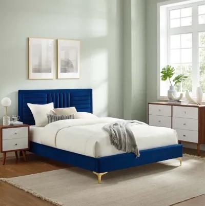 Modway - Sofia Channel Tufted Performance Velvet Queen Platform Bed