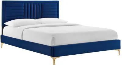 Modway - Sofia Channel Tufted Performance Velvet Queen Platform Bed