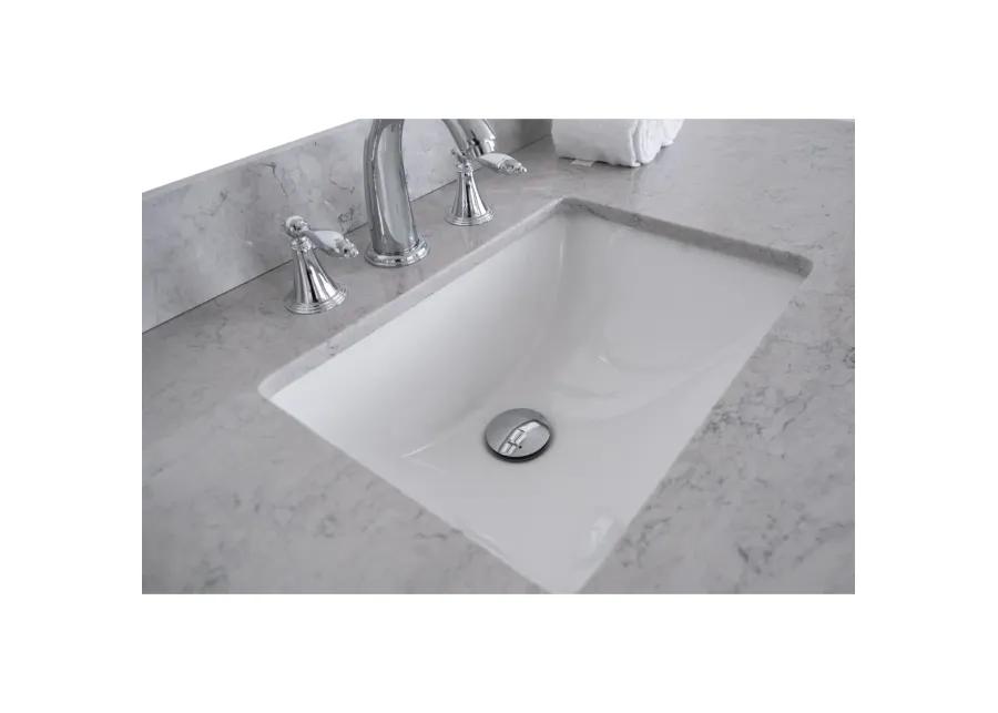 31 Inches Bathroom Stone Vanity Top Calacatta Engineered Marble With Undermount