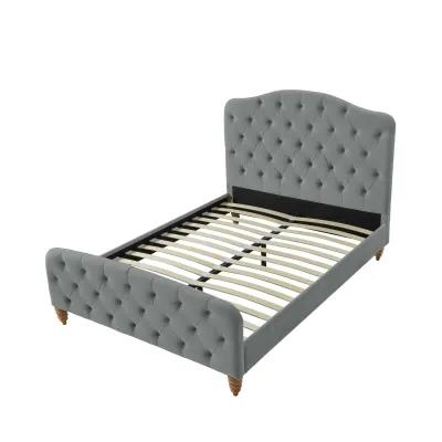 Rustic Manor Katerina Velvet Platform Bed