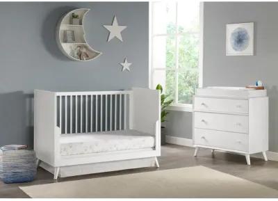 Oxford Baby Dawson 3 In 1 Convertible Crib White