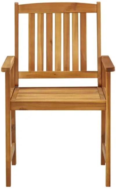 vidaXL Patio Chairs with Cushions 2 pcs Solid Acacia Wood