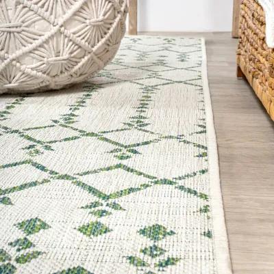 Ourika Moroccan Geometric Textured Weave Indoor/Outdoor Runner Rug