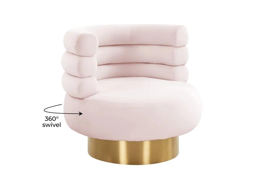 Naomi Velvet Swivel Chair